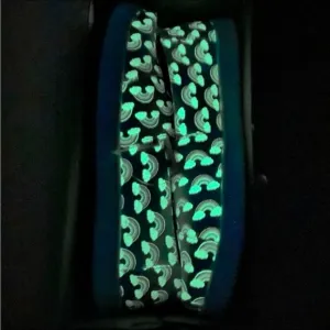 TOMS blue glow in the dark rainbow alpargata slip ons
