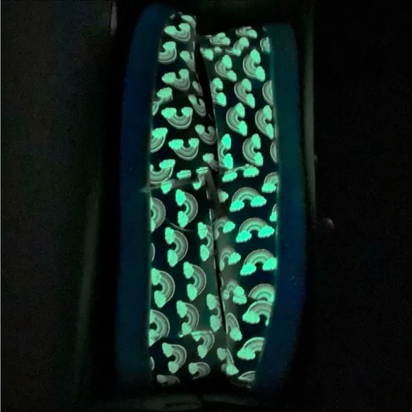 TOMS blue glow in the dark rainbow alpargata slip ons