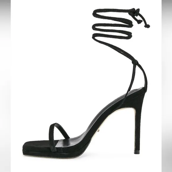 Tony Bianco | Fleur Lace Up Sandals In Black Suede Size 9 NEW