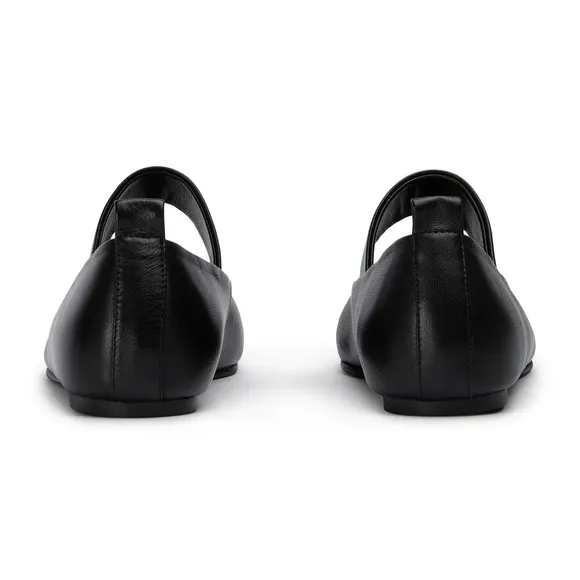 Tony Bianco Hawaii Mary Jane Flats - Black Nappa Leather