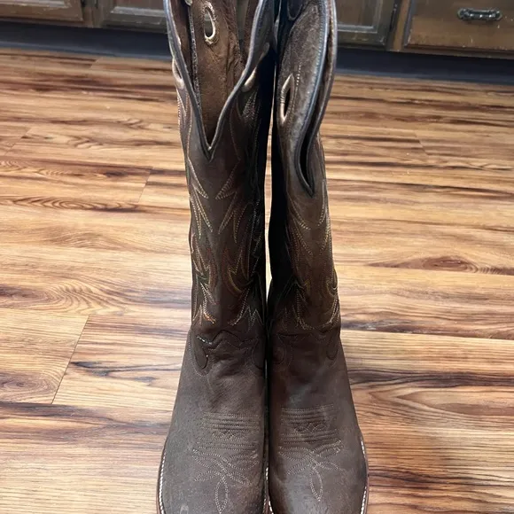Tony Lama Knee High Brown Leather Cowboy Boots 11D Costal Cowboy new wot