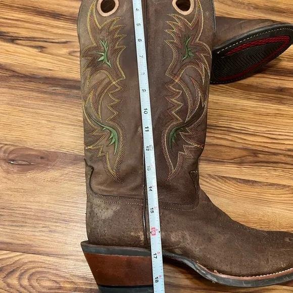 Tony Lama Knee High Brown Leather Cowboy Boots 11D Costal Cowboy new wot