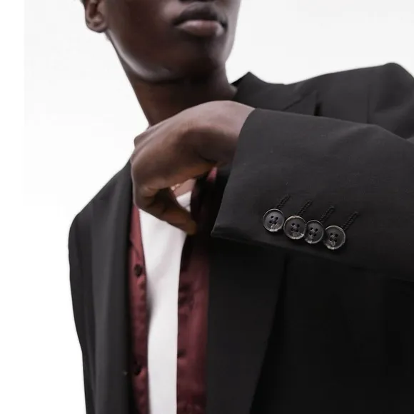 TOPMAN • Black Skinny Fit Blazer Suit Jacket