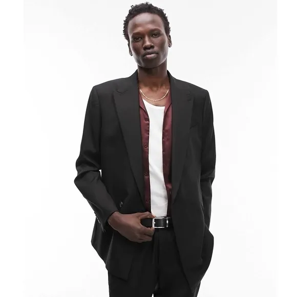 TOPMAN • Black Skinny Fit Blazer Suit Jacket
