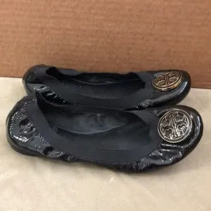 TORY BURCH BLACK FLATS SIZE 7 US