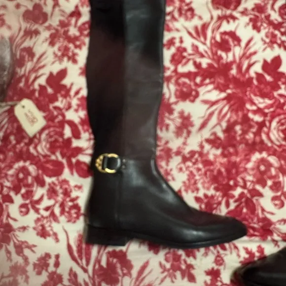 Tory Burch  Black Knee-High Boots Sz 10 NWOB