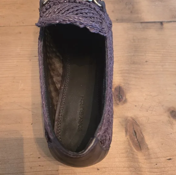 Tory Burch Brown Raffia Jessa Loafers