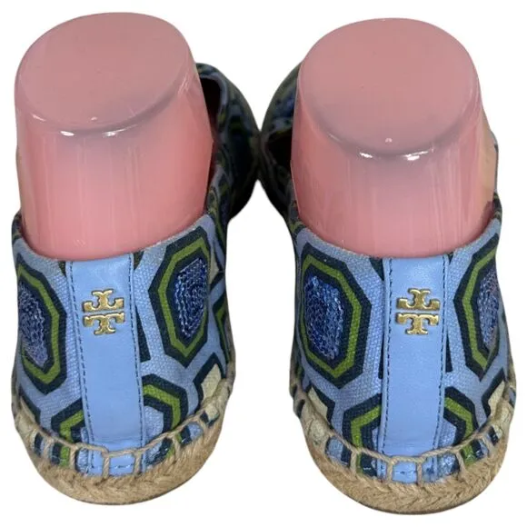 Tory Burch Cecily Embellished Sequin Espadrille Flats Women's Size 8