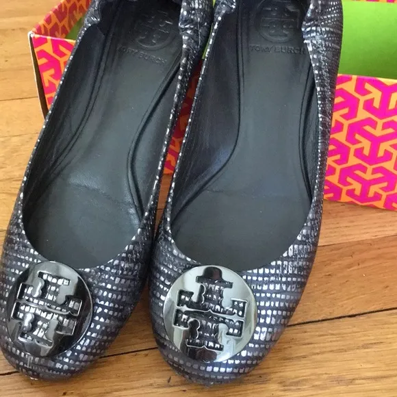 Tory Burch lizard print reva flat