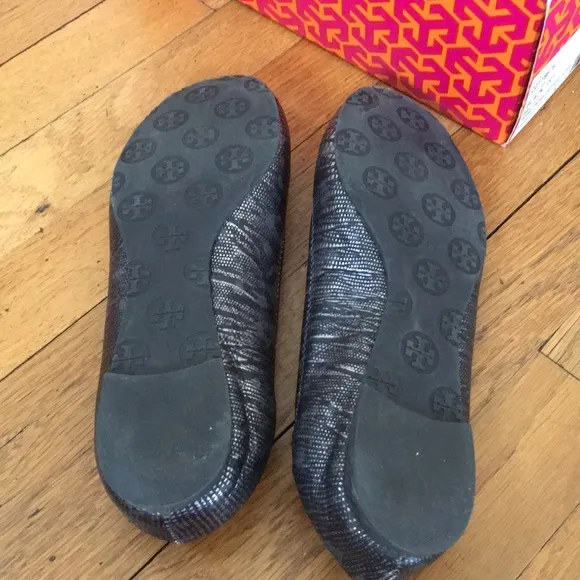 Tory Burch lizard print reva flat