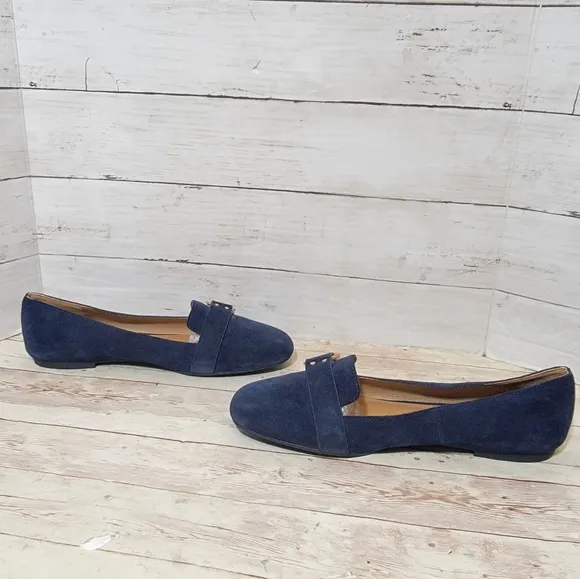 Tory Burch Marsden Blue Suede Loafers Women's US 10