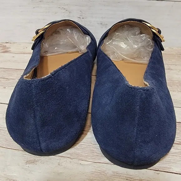 Tory Burch Marsden Blue Suede Loafers Women's US 10