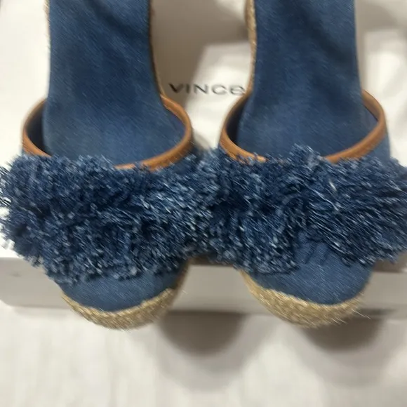 Tory Burch Shaw denim espadrilles. EUC