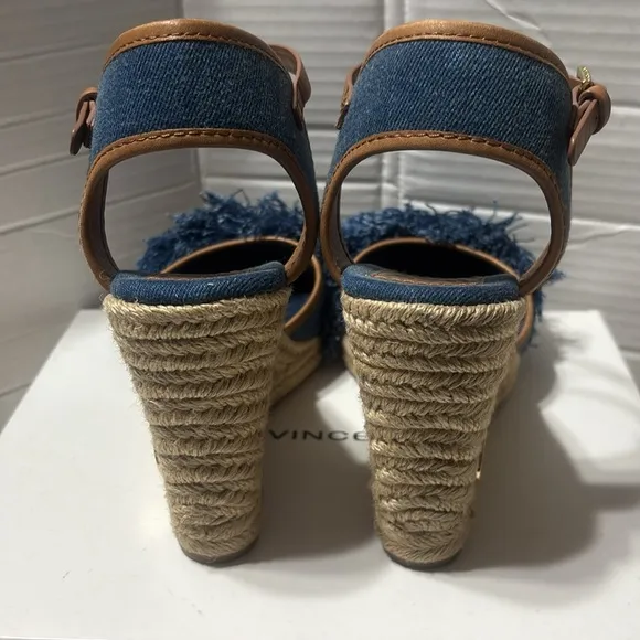 Tory Burch Shaw denim espadrilles. EUC