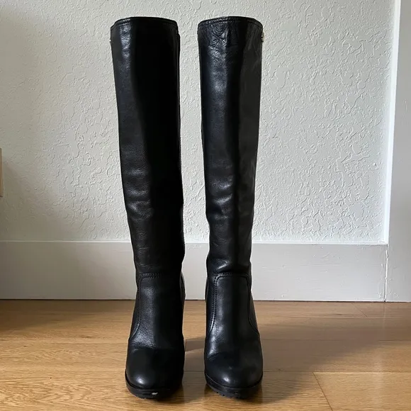 Tory Burch Sullivan Knee High Boots in Black Size 8.5