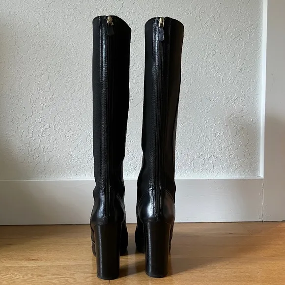 Tory Burch Sullivan Knee High Boots in Black Size 8.5