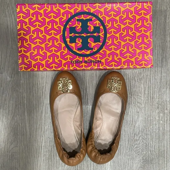 Tory Burch Tan Melinda Ballet Flats- Size 7