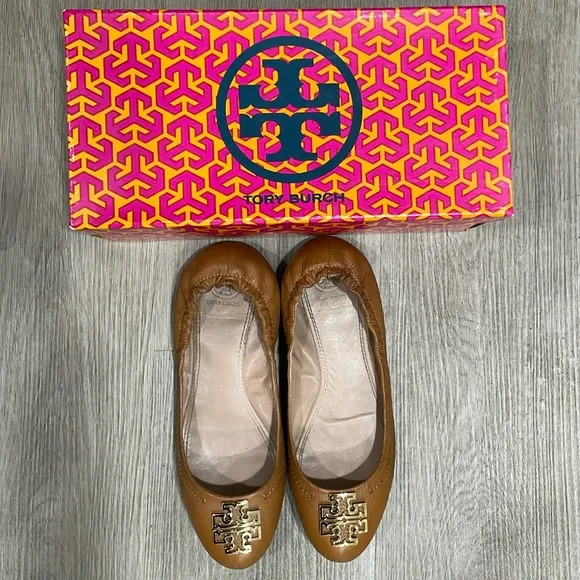 Tory Burch Tan Melinda Ballet Flats- Size 7