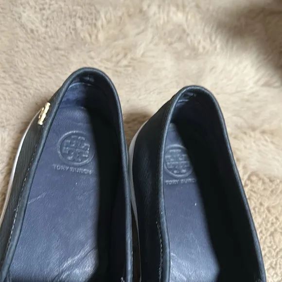 Tory Burch Women's Sneakers Floyd Reptile Embossed Slip On Blue Suede Size 11