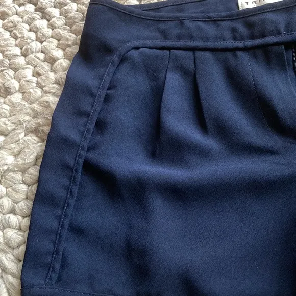 Trina Turk navy faux wrap dressy shorts