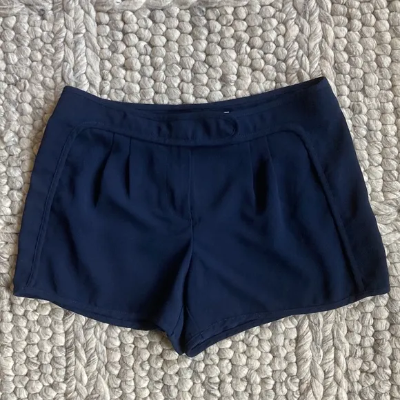 Trina Turk navy faux wrap dressy shorts