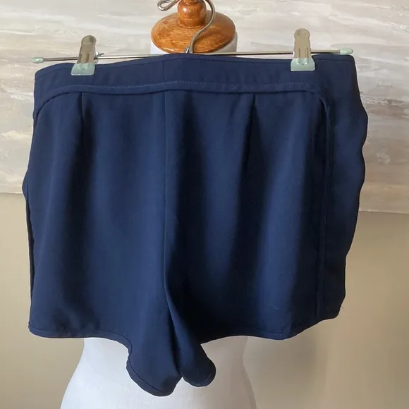 Trina Turk navy faux wrap dressy shorts