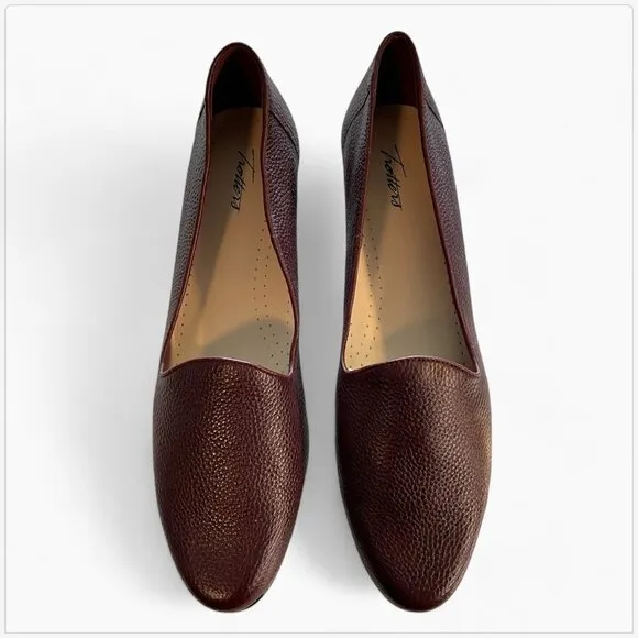Trotters Liz Tumbled Loafer Shoes Burgundy Slip On NEW without box 13N 13 Narrow