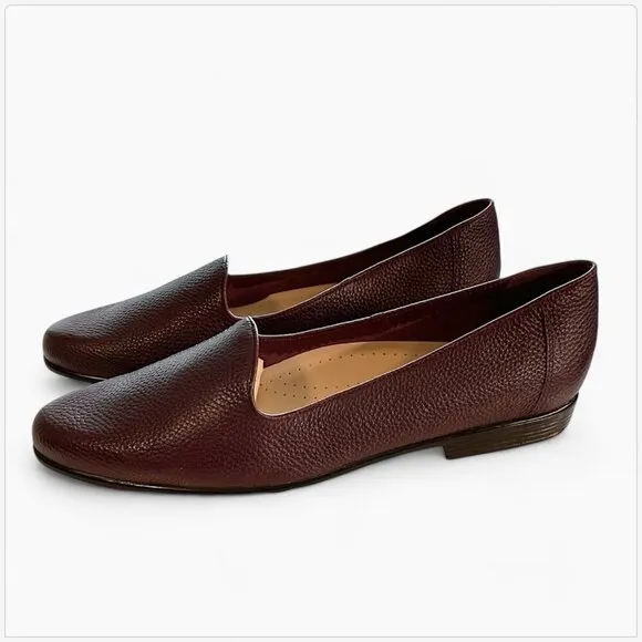 Trotters Liz Tumbled Loafer Shoes Burgundy Slip On NEW without box 13N 13 Narrow