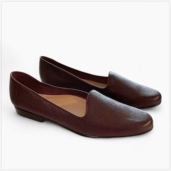 Trotters Liz Tumbled Loafer Shoes Burgundy Slip On NEW without box 13N 13 Narrow