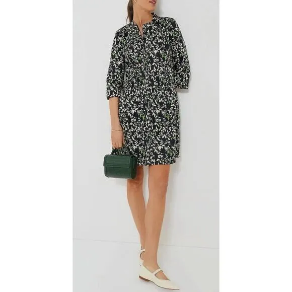 Tuckernuck NEW Verdant Iris Short Sleeve Royal Shirt Mini Dress Size Medium
