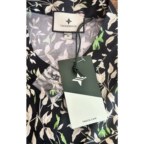 Tuckernuck NEW Verdant Iris Short Sleeve Royal Shirt Mini Dress Size Medium