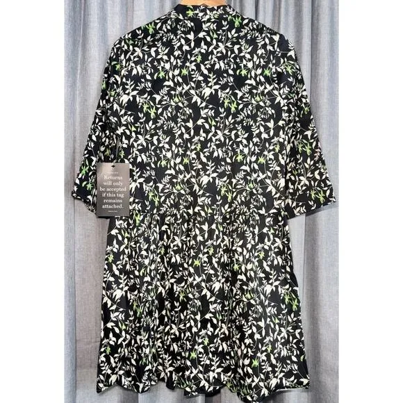 Tuckernuck NEW Verdant Iris Short Sleeve Royal Shirt Mini Dress Size Medium