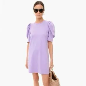 Tuckernuck Pomander Place Lavender Puff Sleeve Stella Dress Size XS