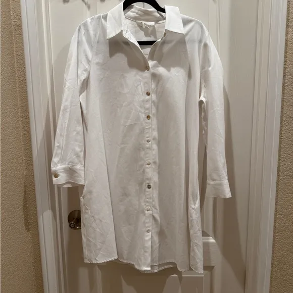 Tuckernuck Pomander Place White Oxford Harris Shirt Dress