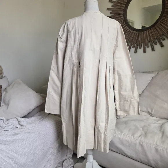 Tuckernuck Size XXL Stone Luella V Neck Cotton Long Sleeve Relaxed Dress