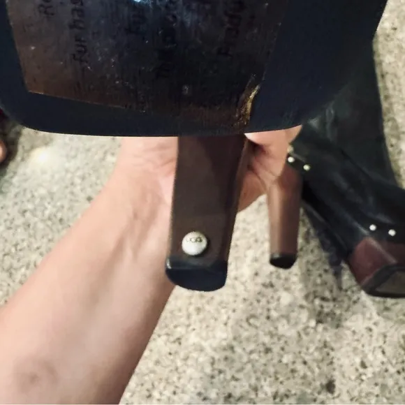 UGG Australia Gebui Leather High Heel Boots - NWOT ⭐👢