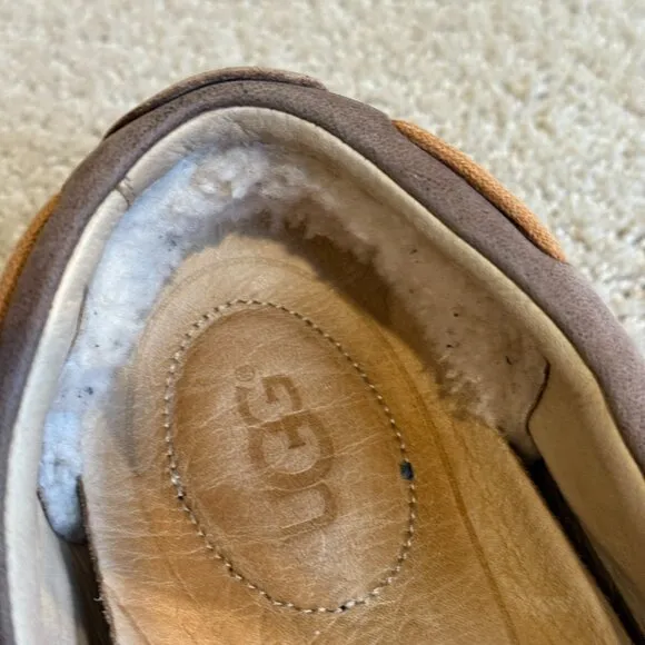Ugg Australia Mens Leather Loafers Pointe Sheepskin Slip On #1002442 Size 11
