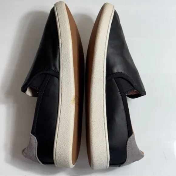 UGG Black CAS Slip-On Trainer Leather Upper with Suede Paneling EVA Cushioning 8