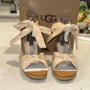 UGG Cream Espadrilles with Bow Details