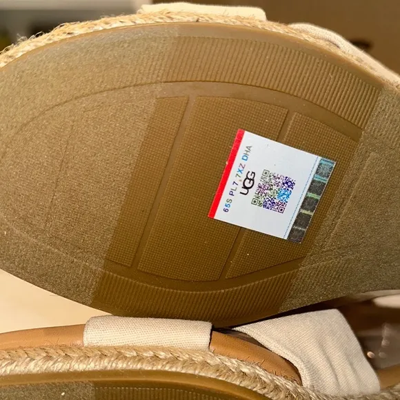 UGG Cream Espadrilles with Bow Details