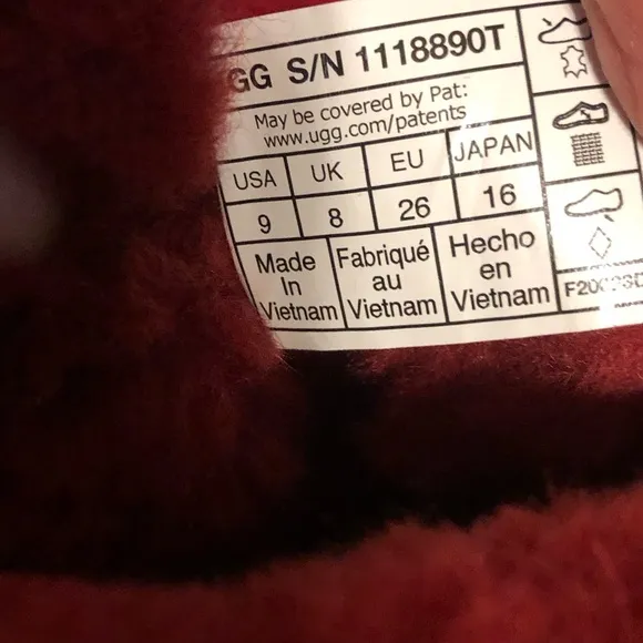UGG Kids’ Dark Cherry Jona Boots Size 9