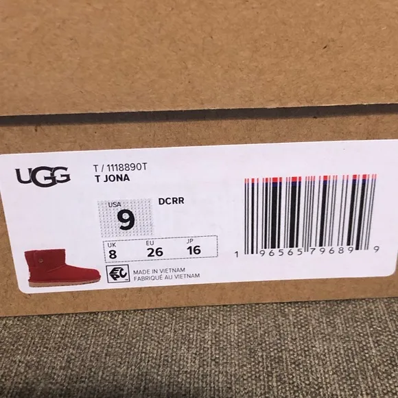 UGG Kids’ Dark Cherry Jona Boots Size 9