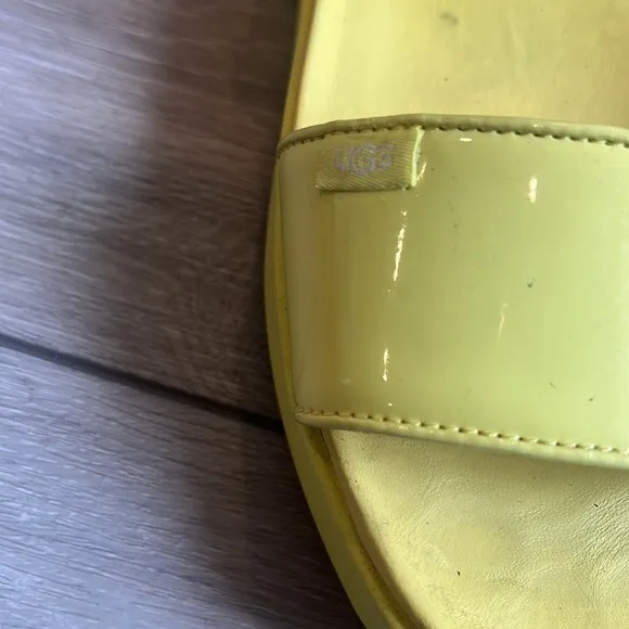 Ugg Lennox lemon yellow ankle wrap retro sandals size 8.5