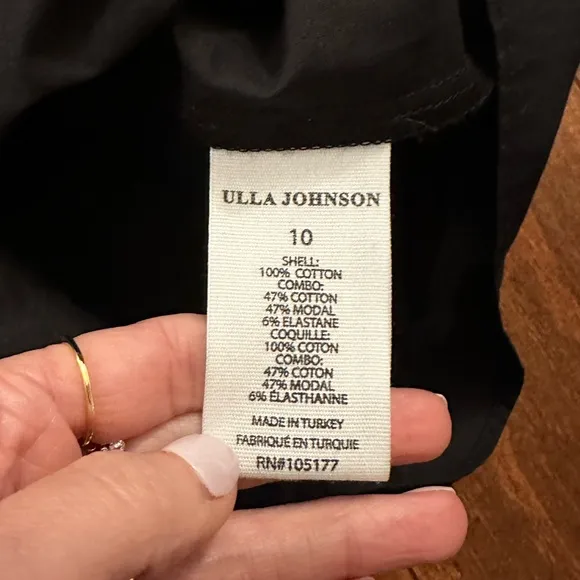 Ulla Johnson Black Hanna Sleeveless Tiered Ruffle Skirt Dress Sz 10