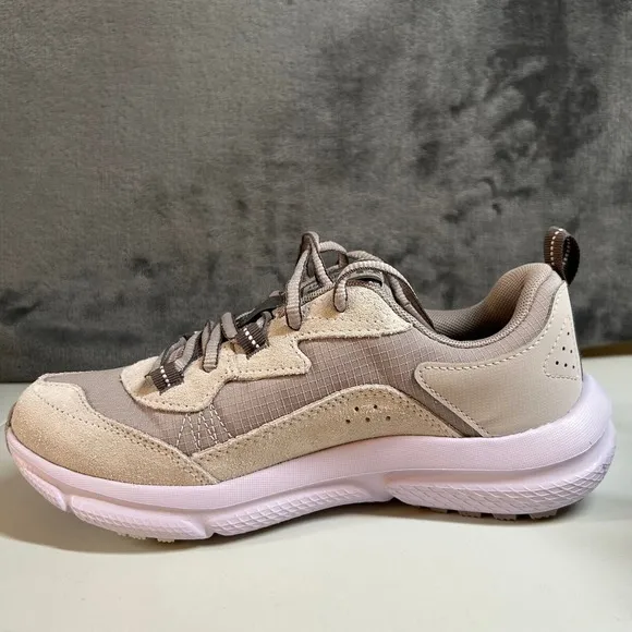 Under Armour Charged Verssert 2 Athletic Running Shoes Beige Purple‎ Womens 7