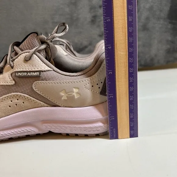 Under Armour Charged Verssert 2 Athletic Running Shoes Beige Purple‎ Womens 7