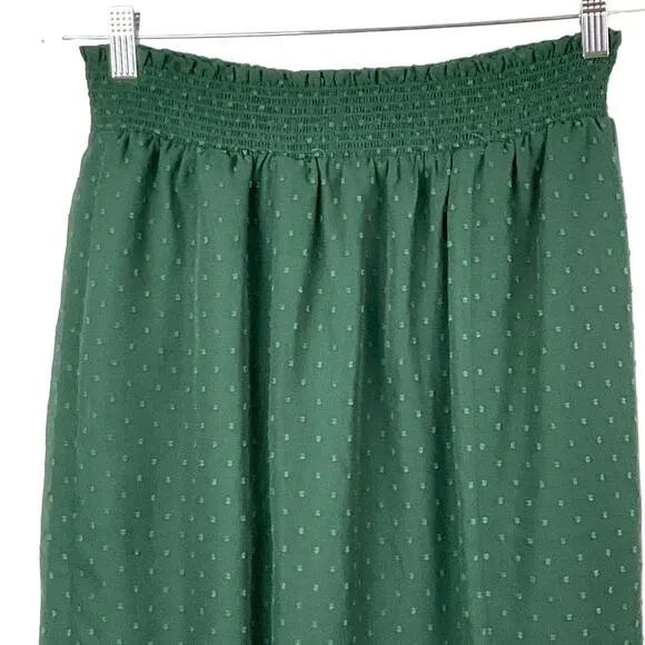 UNIVERSAL STANDARD Women Blair Swiss Dot Pencil Skirt Chiffon Green NWT 10 12 XS