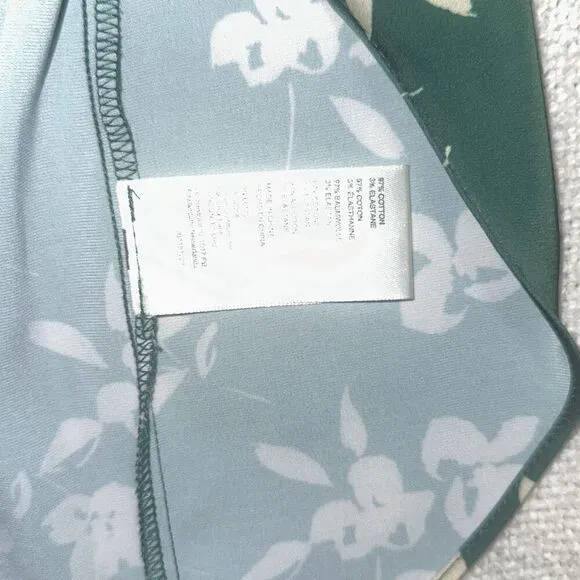 Urban Outfitters green floral high-low faux wrap skirt | Sz S