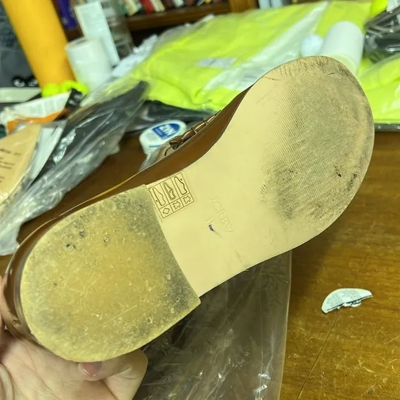 Used J. Crew Winona penny loafers in spazzolato leather