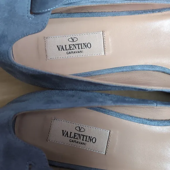 Valentino Garavani Suede Ankle-Wrap Flats
